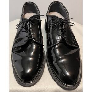 Bates Dress Shoes‎ Mens Size 14E Black Patent Leather Oxford Formal Vibram Sole